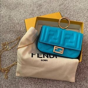 Fendi Nano Baguette in Light Blue
